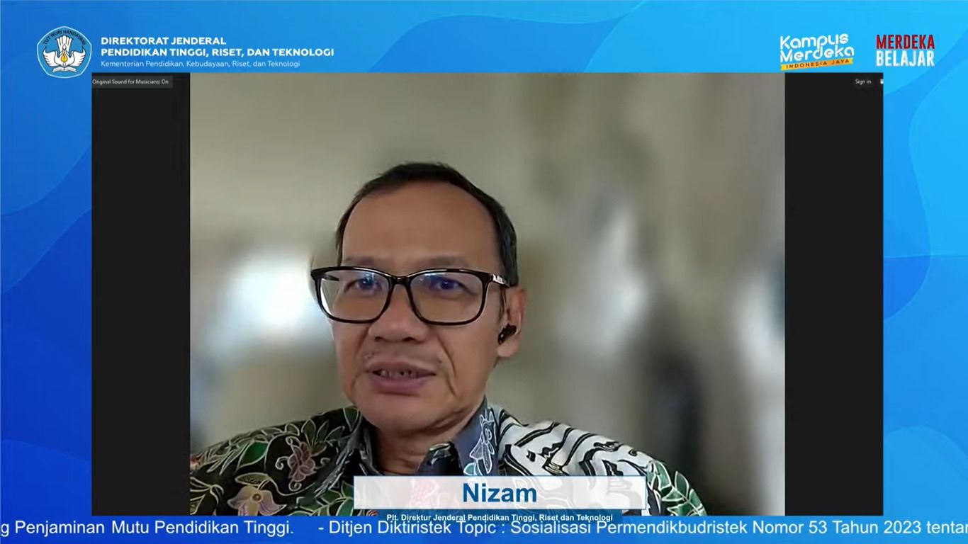 Pelaksana Tugas (Plt) Dirjen Pendidikan Tinggi, Riset, dan Teknologi Kemendikbud-Ristek Nizam.