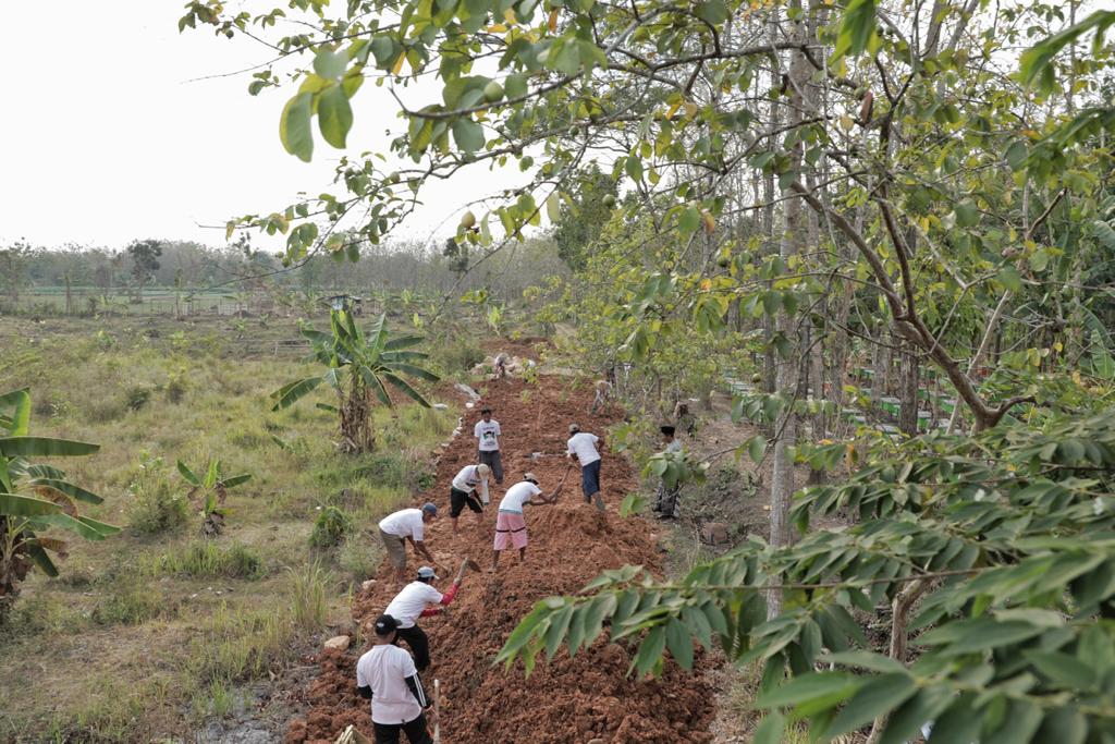 Perbaikan jalan desa di Tuban, Jawa Timur