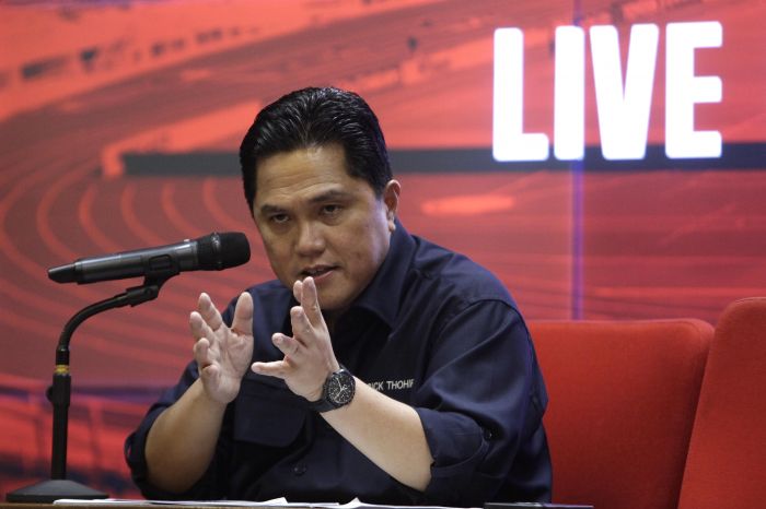 Menteri BUMN Erick Thohir yang didorong PAN sebagai cawapres yang mendampingi bakal calon presiden Prabowo Subianto