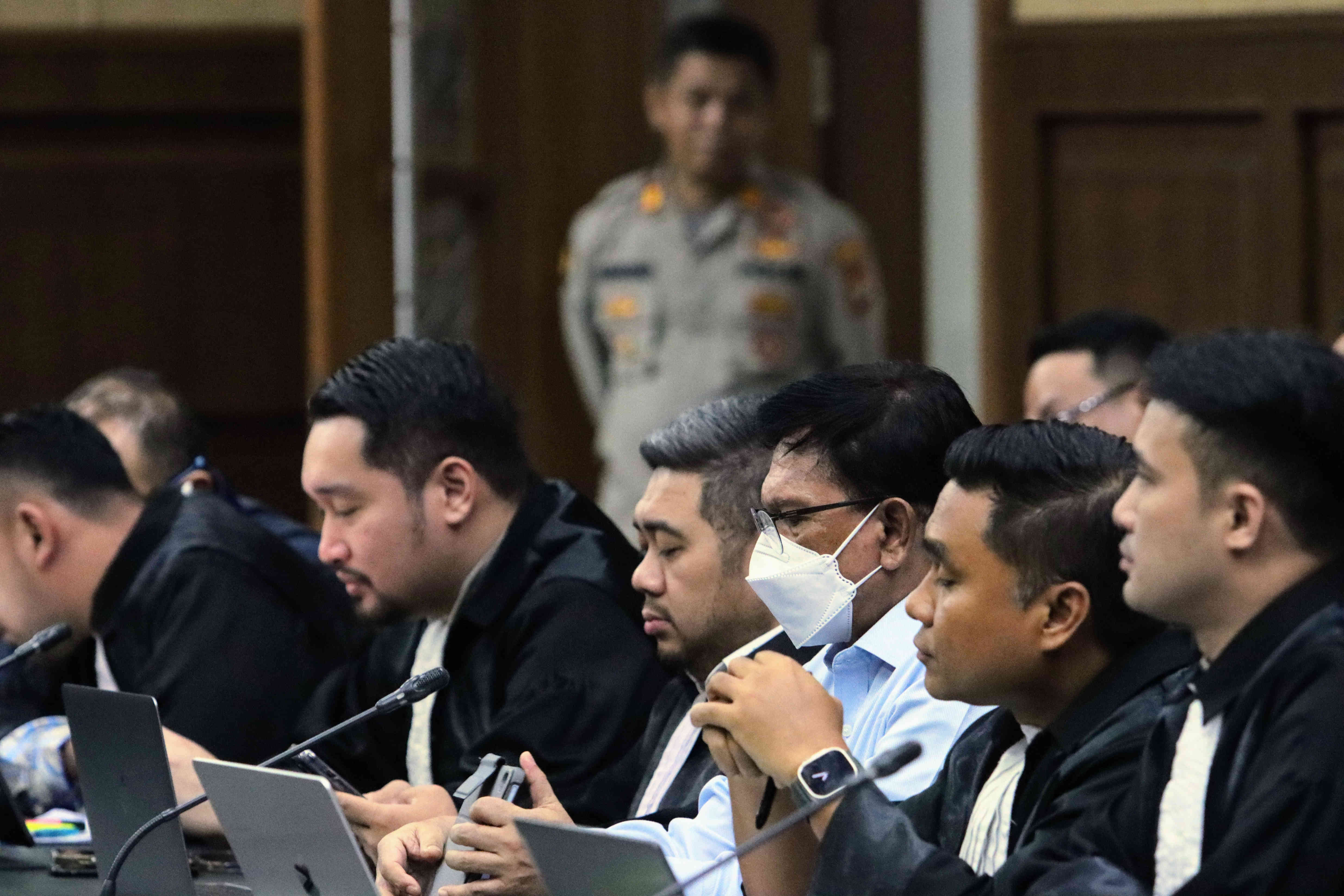 Terdakwa kasus dugaan korupsi penyediaan infrastruktur base transceiver station (BTS) 4G BAKTI Kominfo Johnny G Plate