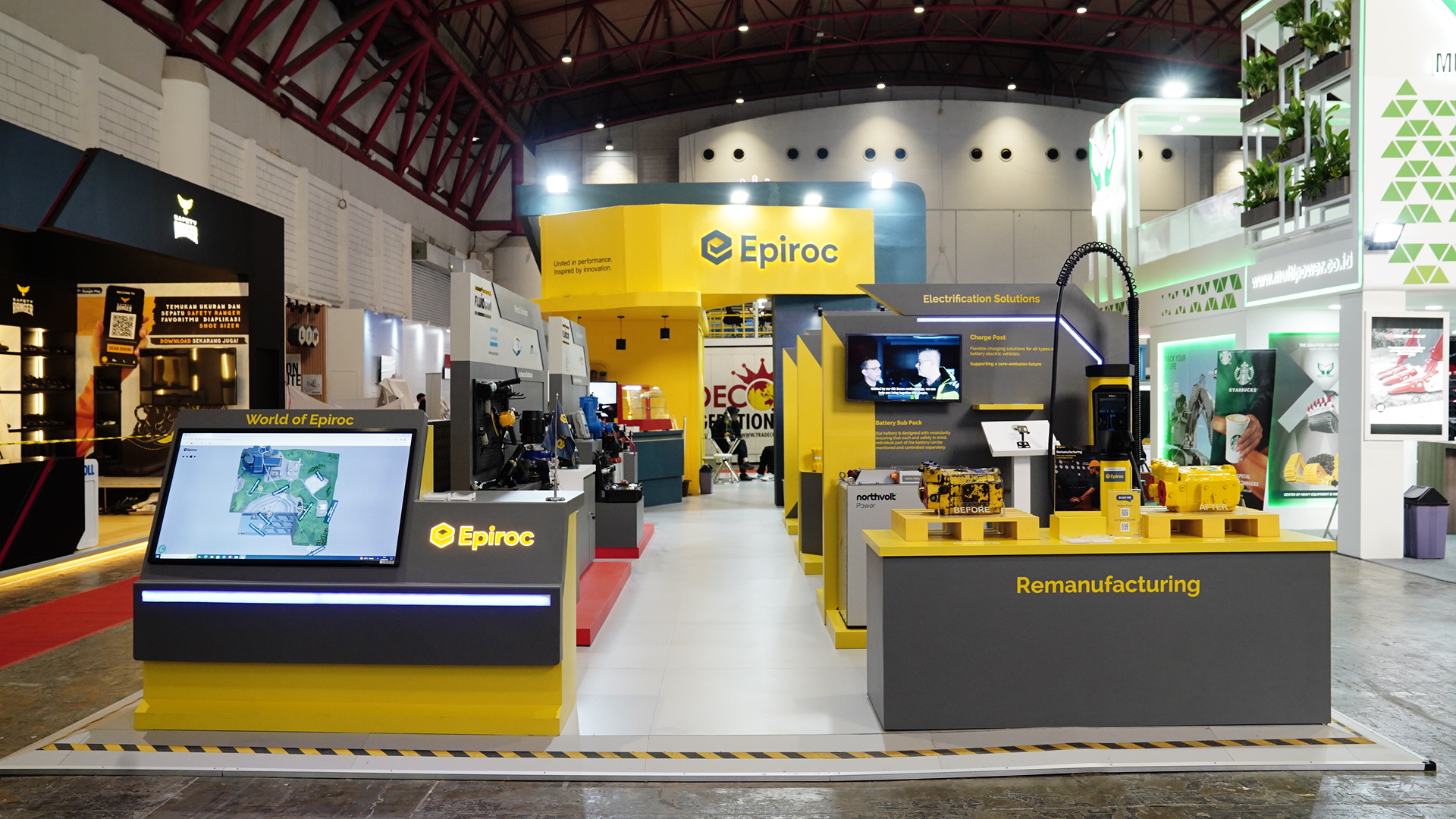 Sejumlah solusi yang ditampilkan Epiroc di Mining Indonesia 2023