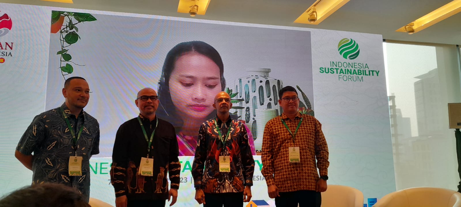 Acara Indonesia Sustainability Forum (ISF) 2023, di Jakarta, Kamis (7/9)