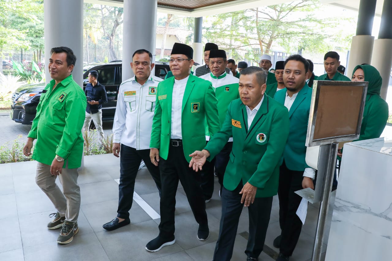 Plt Ketua Umum PPP Muhamad Mardiono di Cilegon, Banten