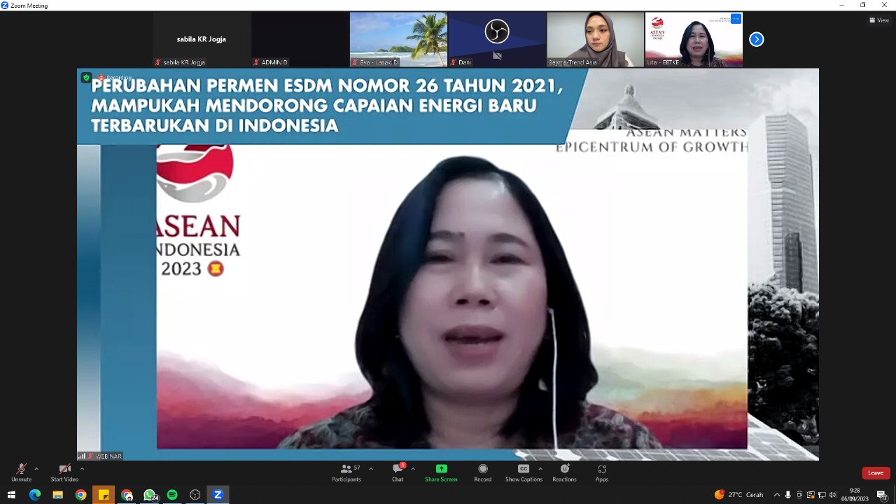 Diskusi bertajuk 'Perubahan Permen ESDM Nomor 26 Tahun 2021, Mampukah Mendorong Capaian Energi Baru Terbarukan di Indonesia?'