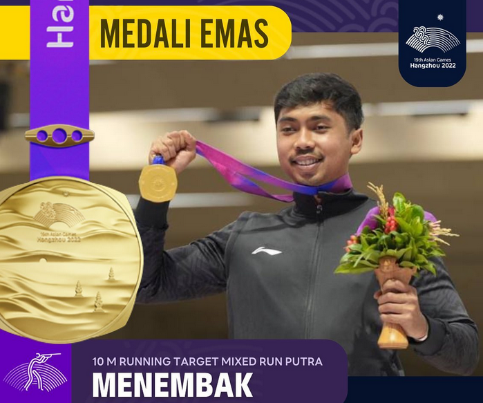 Muhammad Sejahtera mempersembahkan medali emas kedua untuk Indonesia.