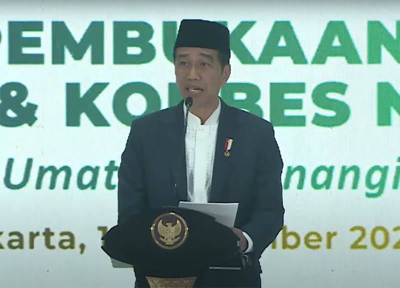 Presiden mengatakan NU memiliki kekuatan besar yang tersebar di seluruh Indonesia. 