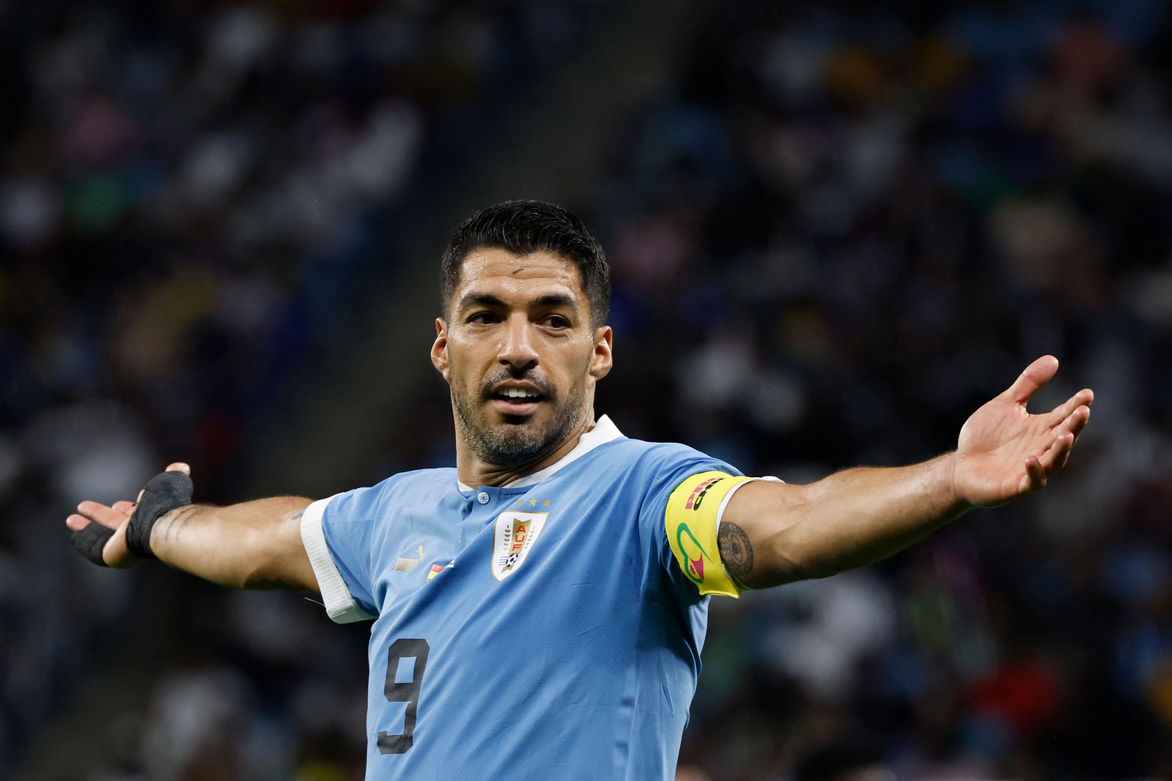 Penyerang timnas Uruguay Luis Suarez 