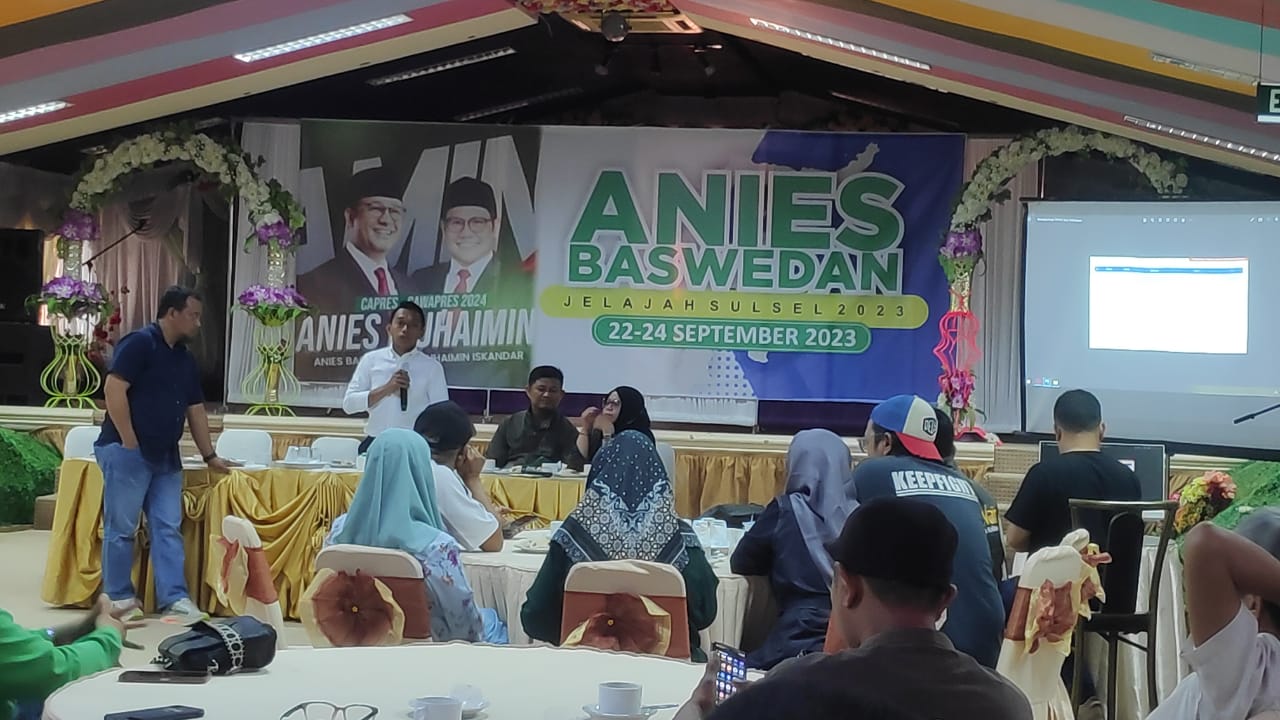 Persiapan sambut Anies Baswedan di Jelajah Sulsel.