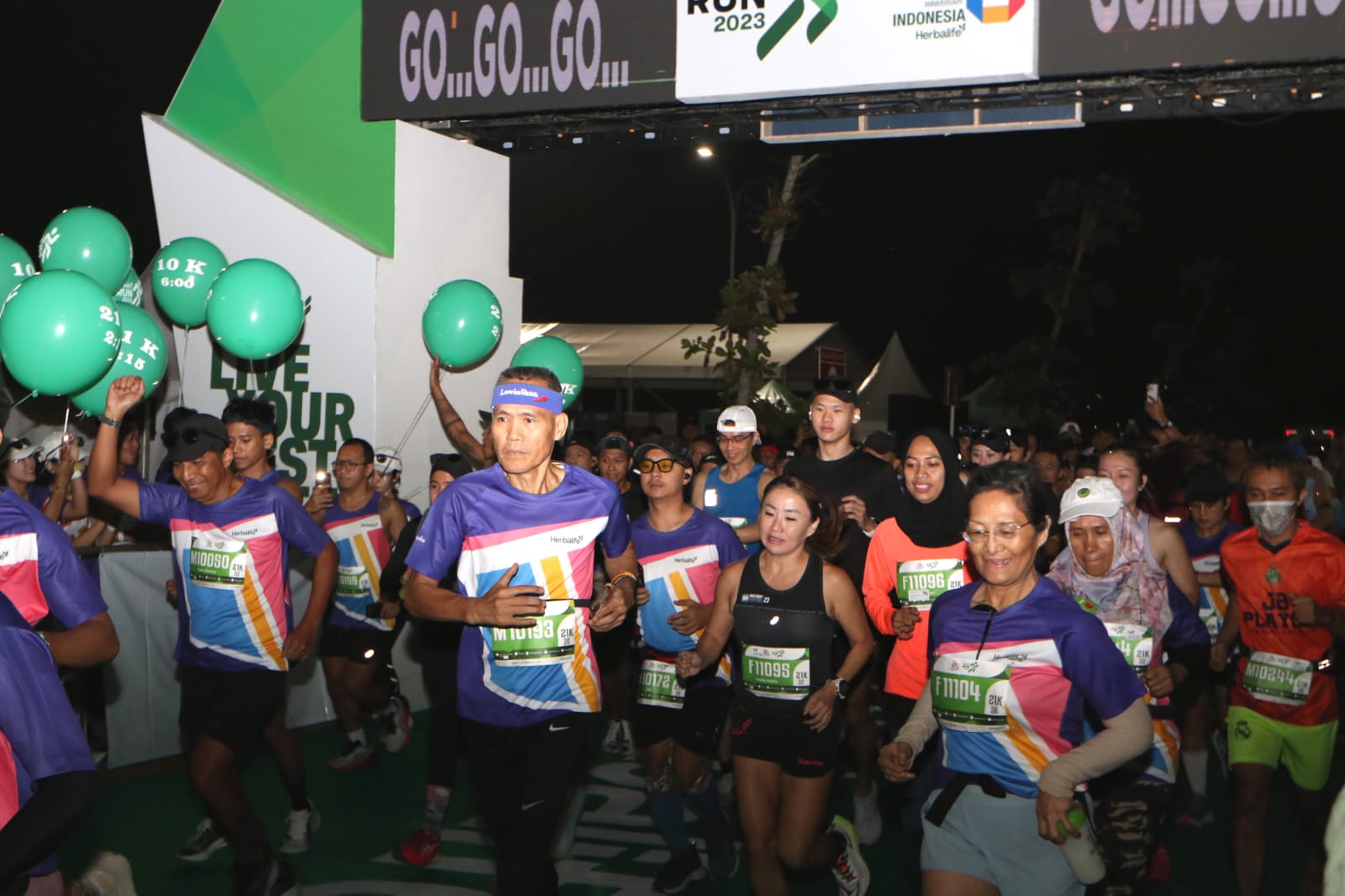Herbalife Run 2023 yang diselenggarakan di kawasan Pantai Aloha, Pantai Indah Kapuk (PIK) 2, Jakarta Utara, Minggu (24/9).