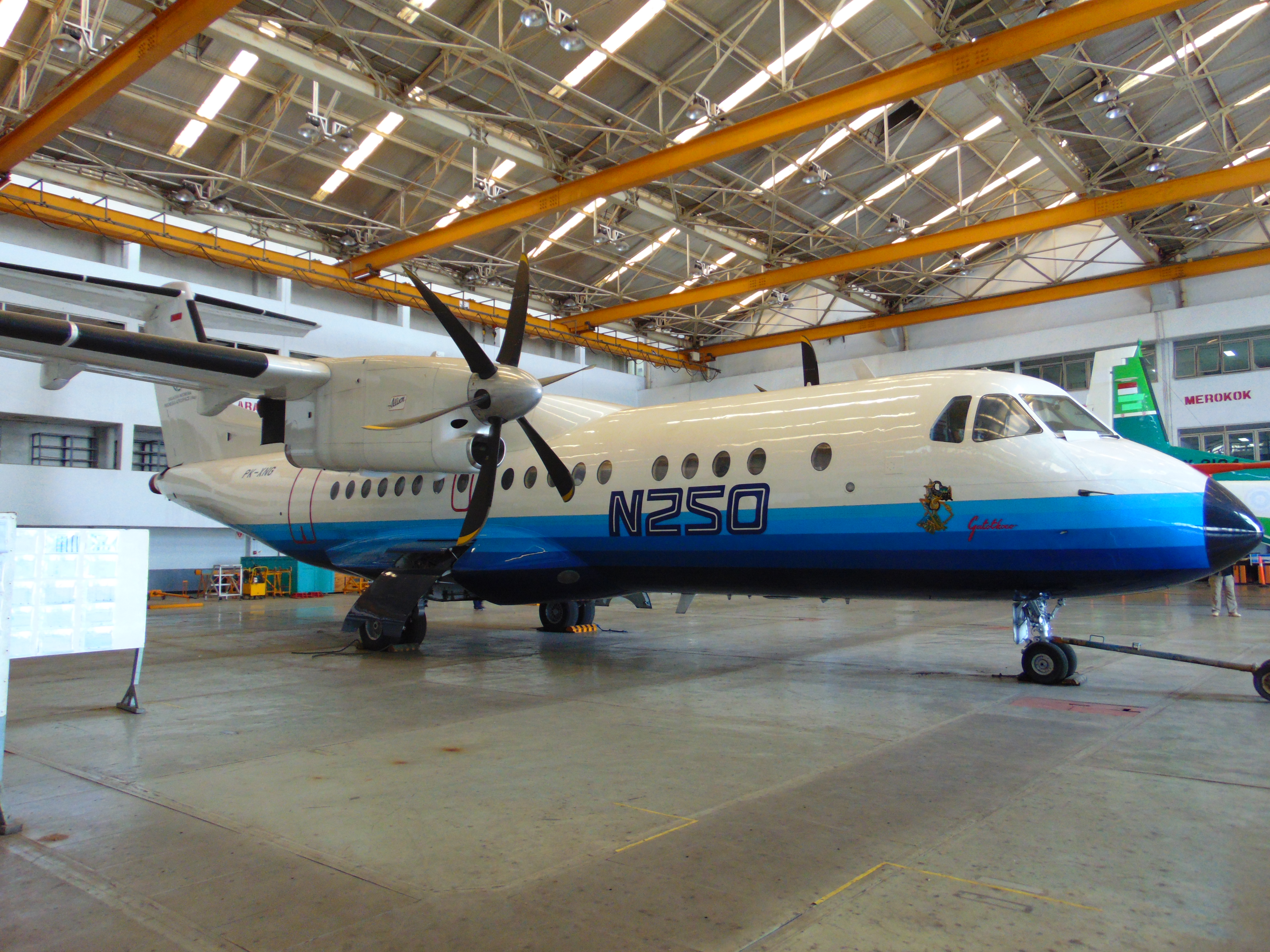 Pesawat N250 buatan Presiden BJ Habibie.