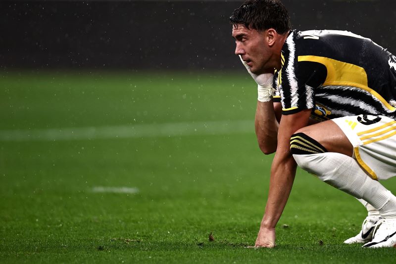 Pemain Juventus Dusan Vlahovic