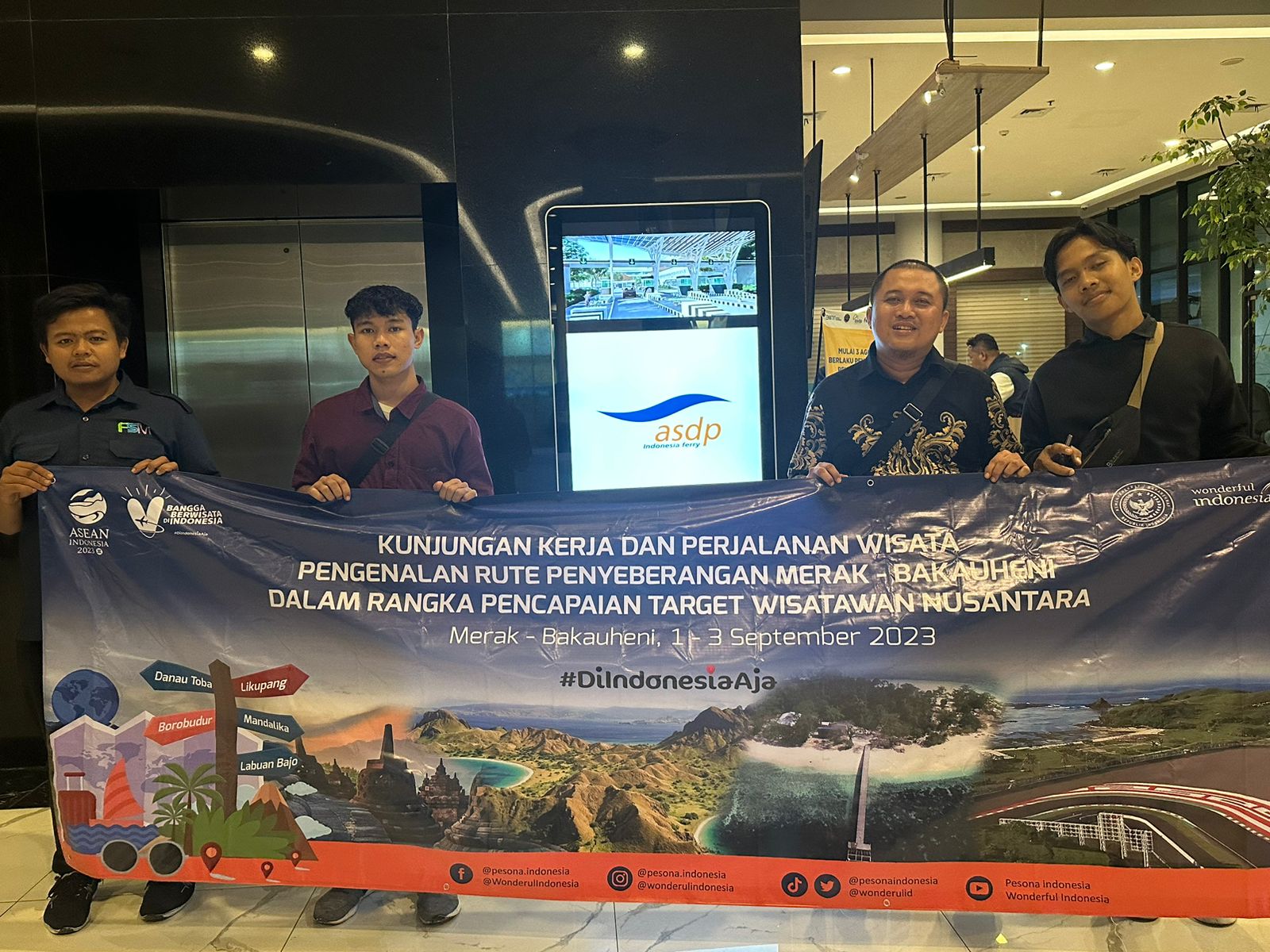 Famtrip wisata menyeberang ke Bakauheni, Lampung, yang digelar Kementerian Pariwisata dan Ekonomi Kreatif, 1-3 September.