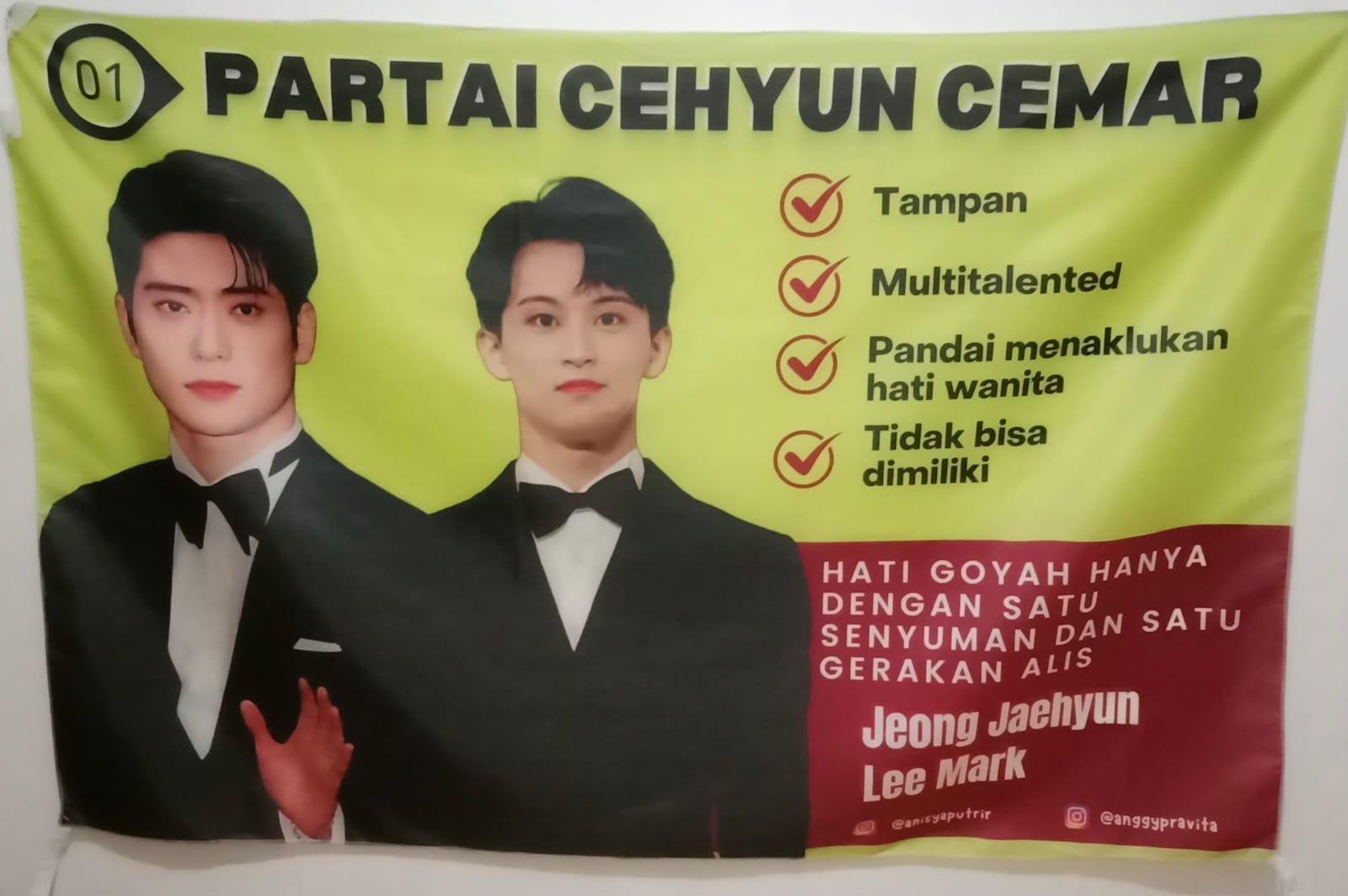 Baner unik ala kampanye partai di koser SMTown Jakarta 2023