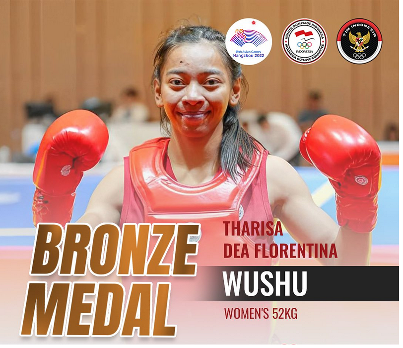 Tharisa Dea Florentina meraih medali perunggu.