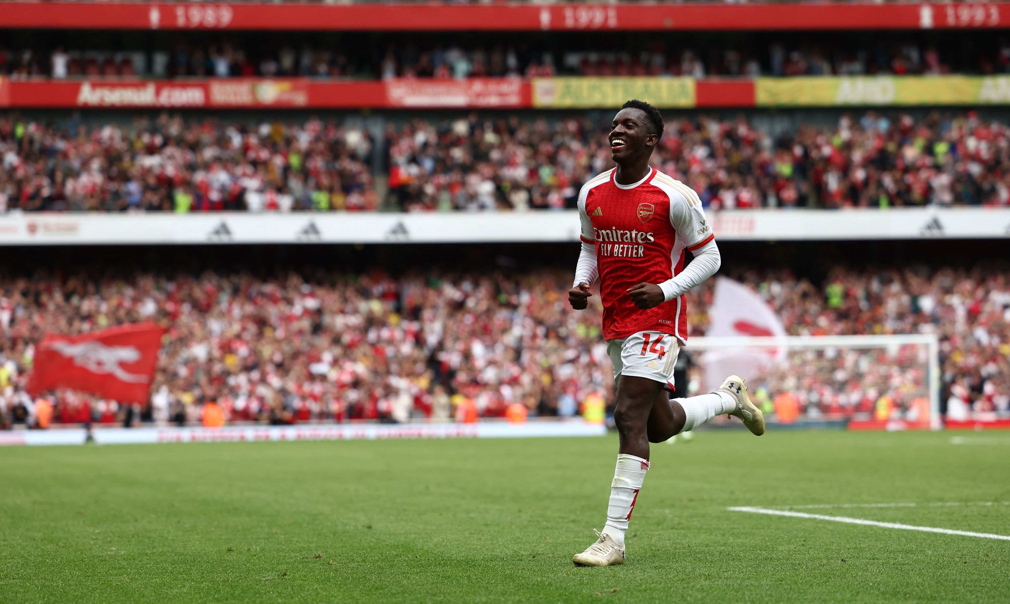 Penyerang Arsenal Eddie Nketiah