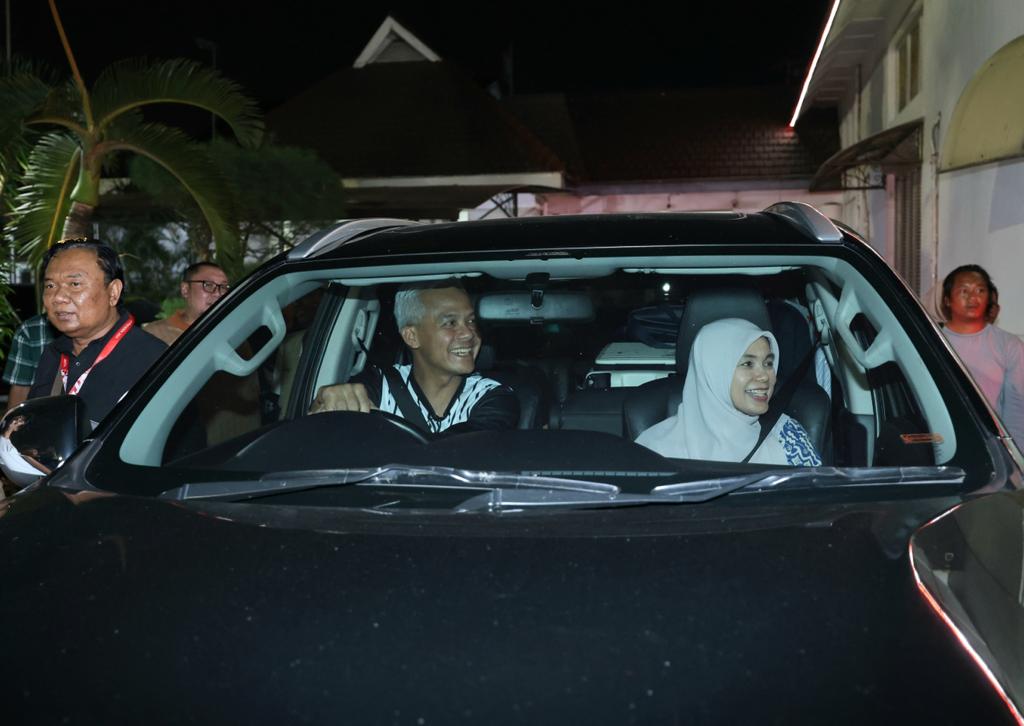 Ganjar Pranowo saat berpamitan sebagai Gubernur Jawa tengah