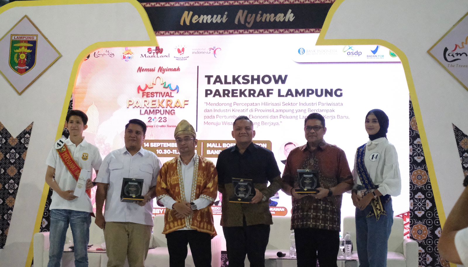 Acara Talkshow Parekraf Lampung di Kota Lampung, baru-baru ini.