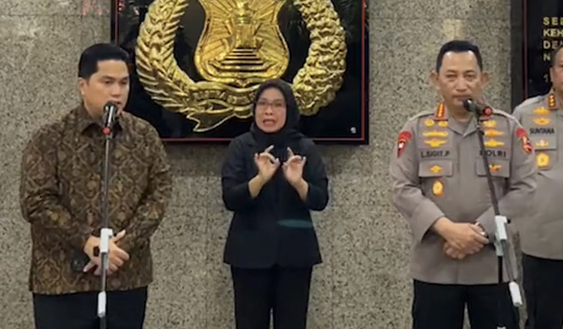 Kapolri-Erick Thohir Bahas Persiapan Pengamanan Piala Dunia U-17