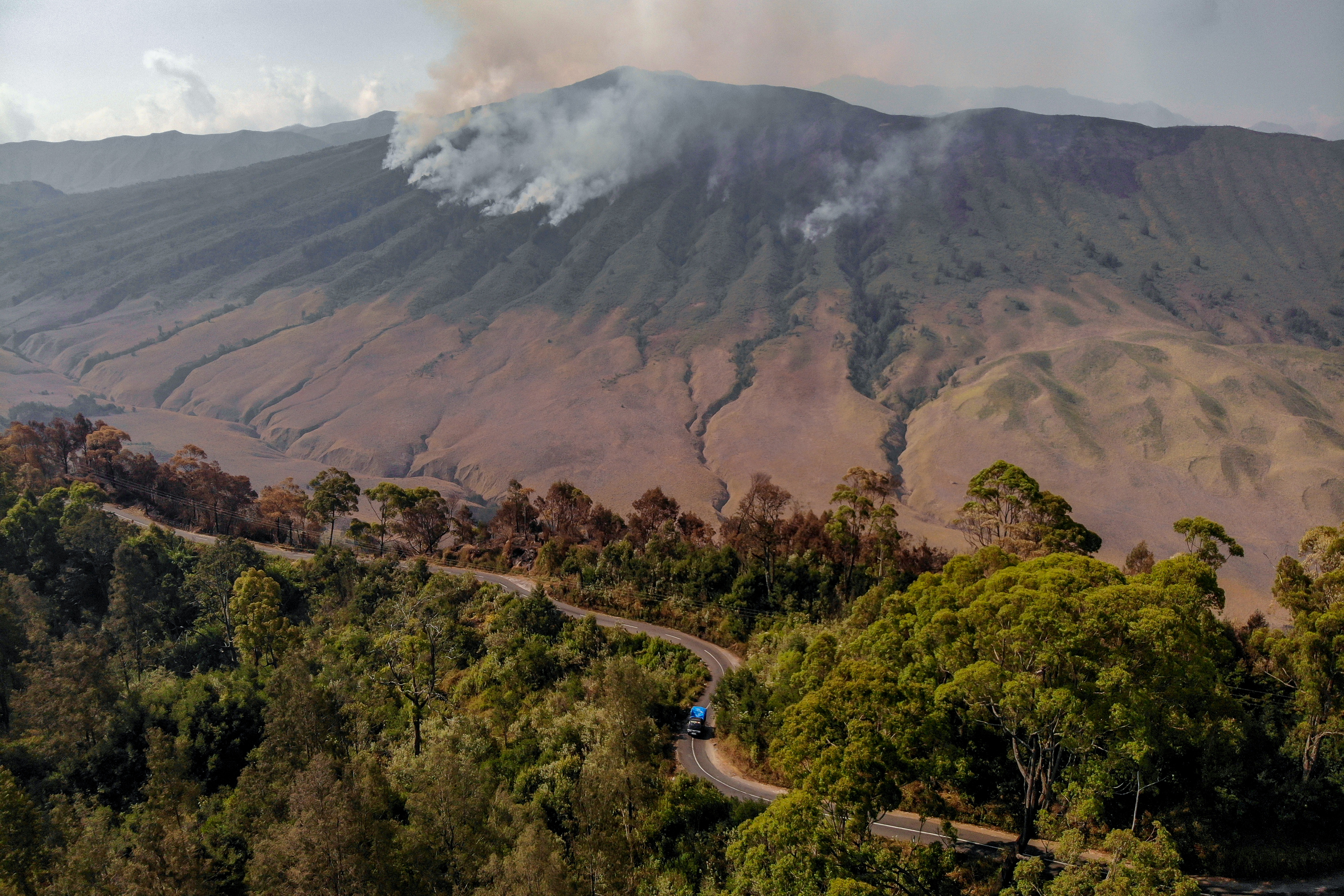 Karhutla di Gunung Bromo, Jawa Timur