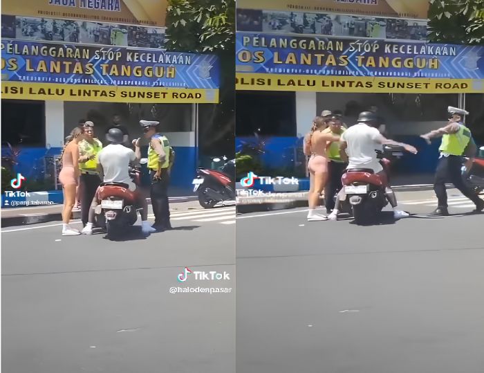 WNA Dorong Polisi di Bali Ditangkap