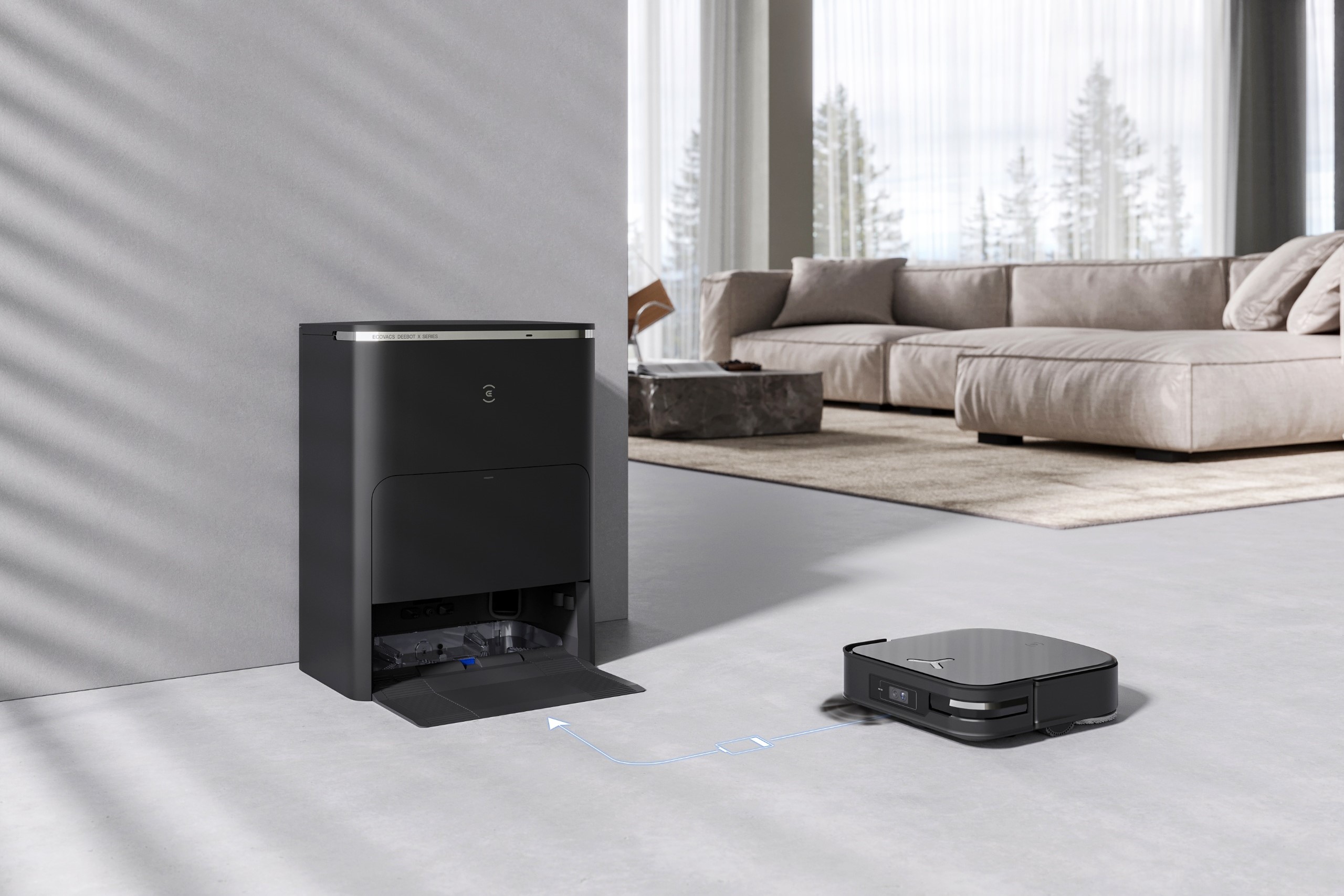 Deebot X2 Omni memiliki bentuk persegi agar mampu menjangkau sudut hingga 99,77% dan pembersihan yang efisien hingga 19%.
