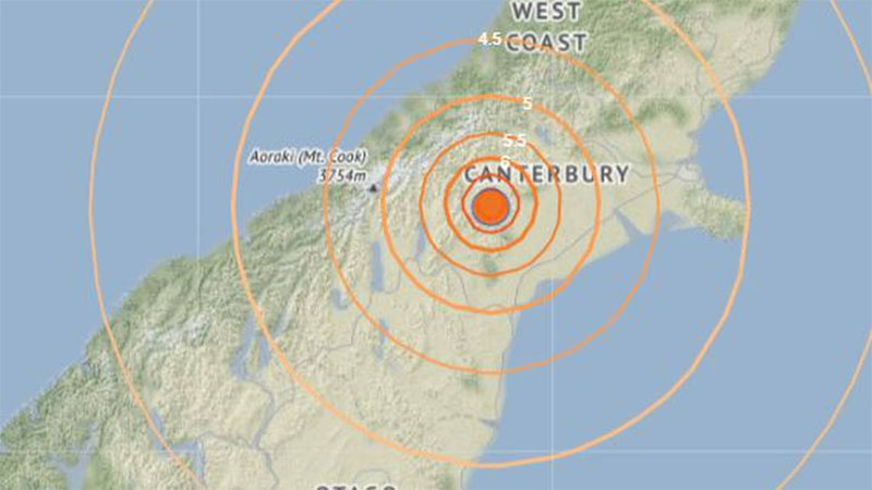 Gempa Bumi Magnitudo 6,2 Guncang Pulau Selatan Selandia Baru