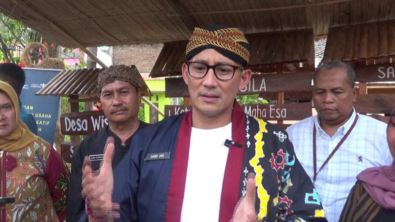 Menparekraf Sandiaga Uno di Karanganyar, Jawa Tengah.