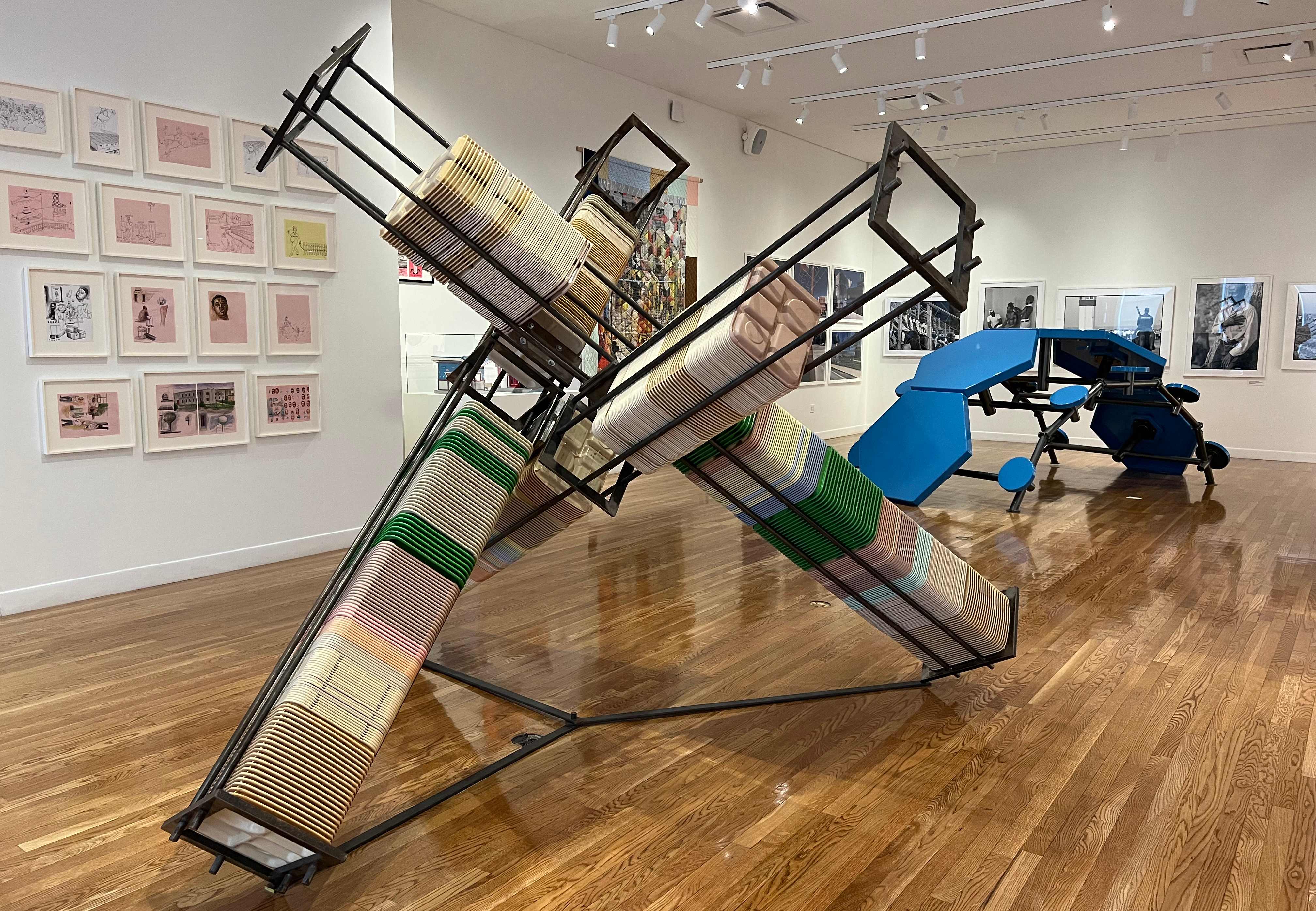 Salah satu karya seni  yang dipamerkan pada pameran Marking Time: Art in the Age of Mass Incarceration di New York