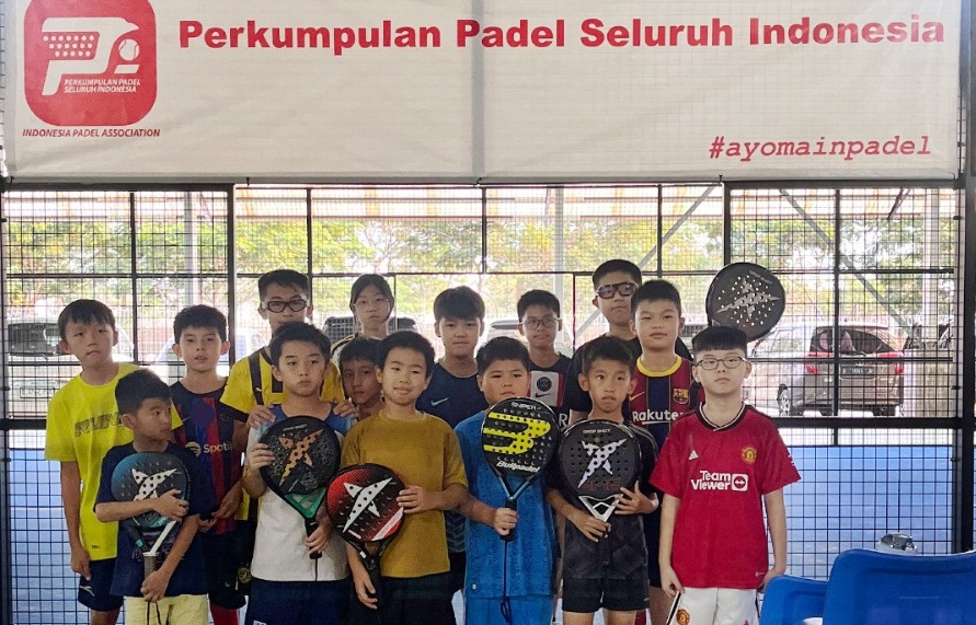 PPSI gencar mengembangkan olah raga padel termasuk mencari bibit pemain usia muda.