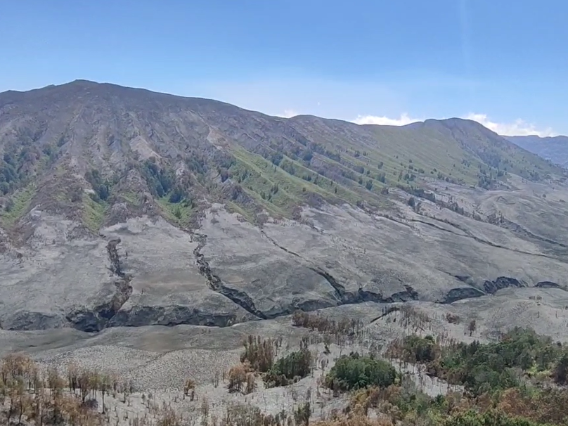 Kawasan yang terbakar.