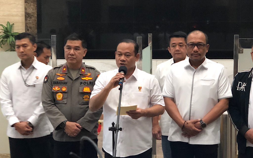 Wakabareskrim Polri Irjen Asep Edi Suheri mengungkapkan modus match fixing sebuah pertandingan di Liga 2, Rabu (27/9).