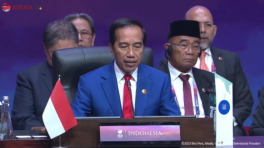 Presiden Jokowi saat membuka Konferensi Tingkat Tinggi (KTT) ke-3 ASEAN-Australia, Kamis, 7 September 2023.