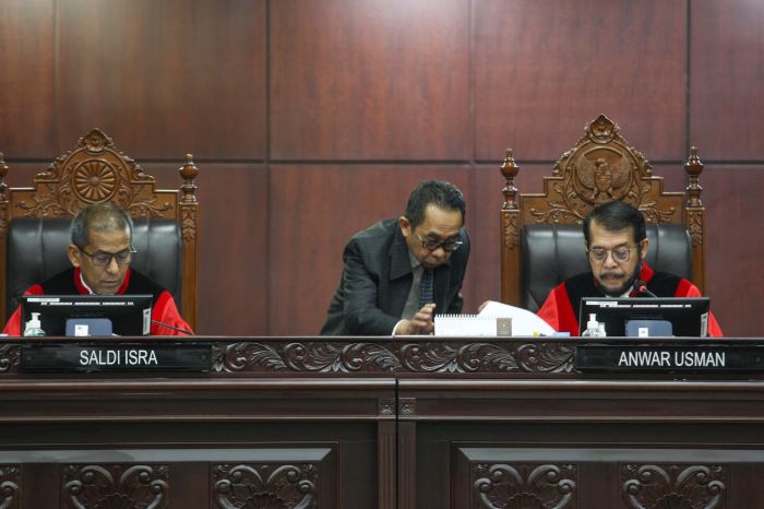 Ilustrasi: hakim MK saat membacakan putusan permohonan uji materi soal UU Perkawinan dan UU Perlindungan Anak