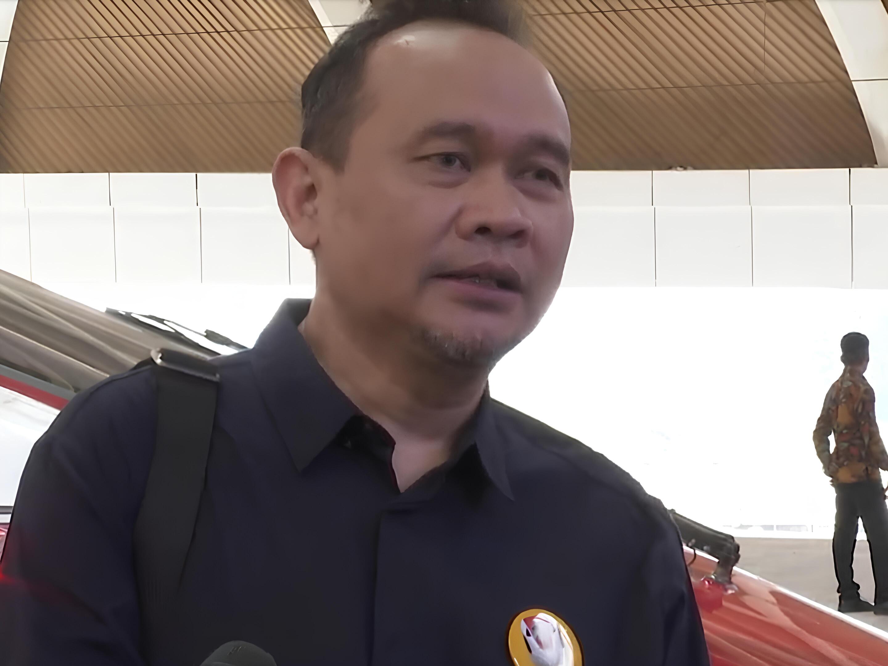 LIES Hartono alias Cak Lontong setelah mencoba kereta cepat Jakarta-Bandung.