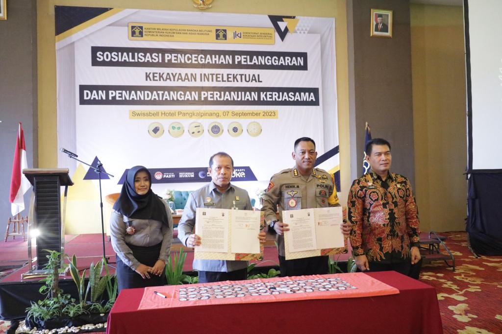 Sosialisasi dan penandatanganan kerja sama terkait pencegahan pelanggaran kekayaan intelektual