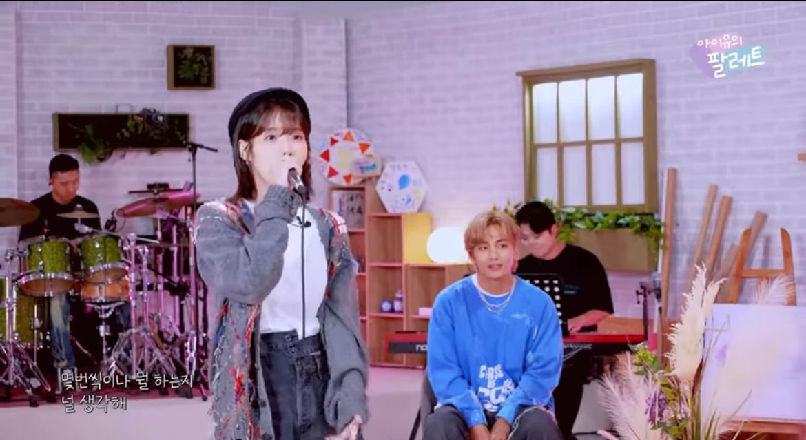 V BTS jadi bintang tamu di acara Talkshow IU's Pallete episode 24