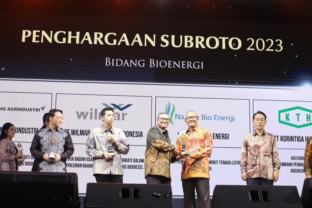 PT Nagata Bio Energi meraih Piagam Aditama untuk kategori Kinerja Pengembang Pembangkit Tenaga Listrik Bioenergi pada Subroto Award 2023.
