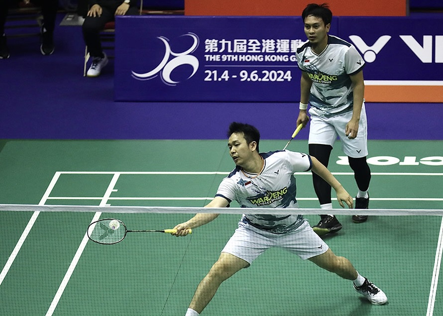 Pasangan ganda putra Hendra Setiawan/Mohammad Ahsan