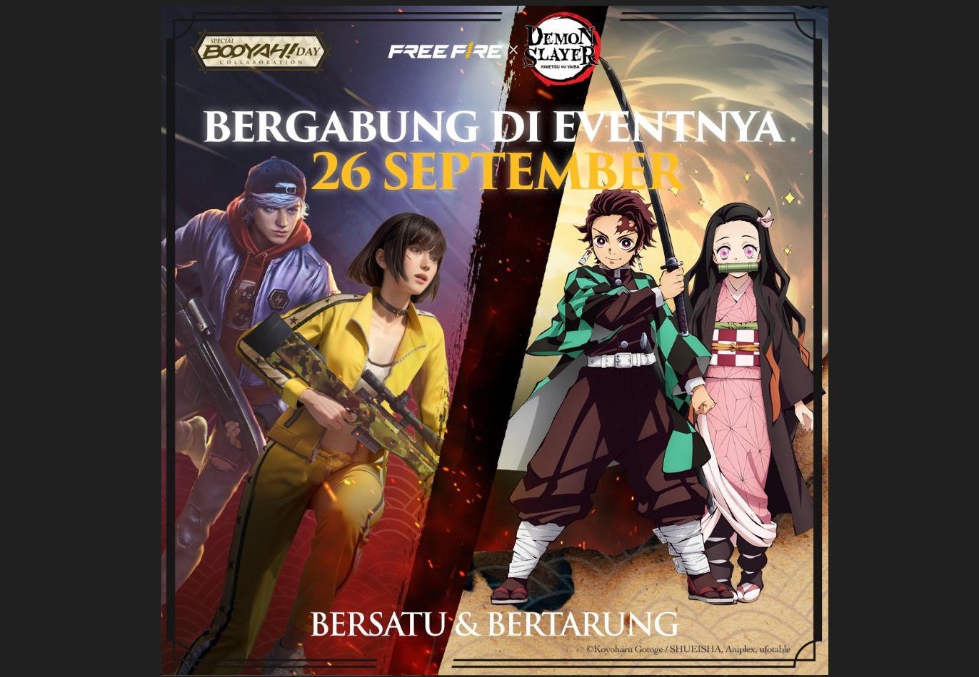 Kolaborasi antara Free Fire dan anime Demon Slayer