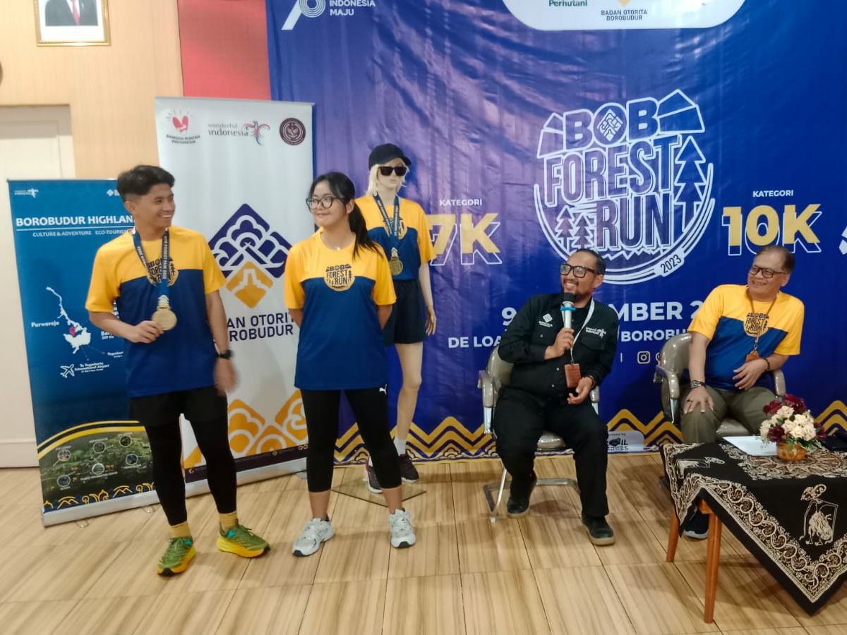 Jumpa Pers BOB Forest Run 2022 di Yogyakarta, Kamis (31/8/2023)