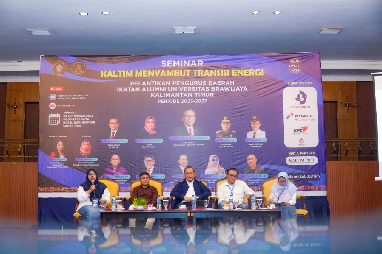 Seminar mengenai transisi energi di Kaltim yang diselenggarakan IKA UB Kaltim