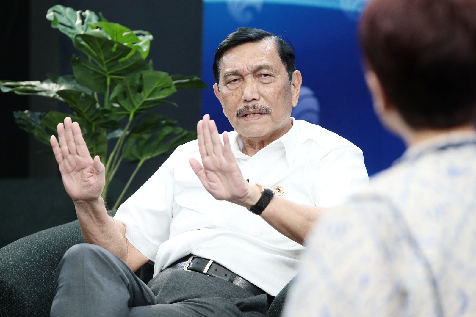 Menko Marves, Luhut Binsar Pandjaitan dalam Forum Merdeka Barat 9 (FMB9), Senin, (25/9).