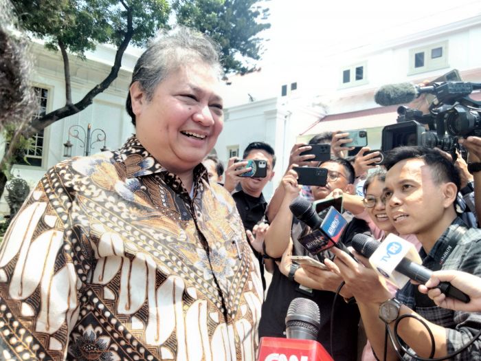 Menko Airlangga Hartarto di Kompleks Istana Kepresidenan, Jakarta, Selasa (26/9)