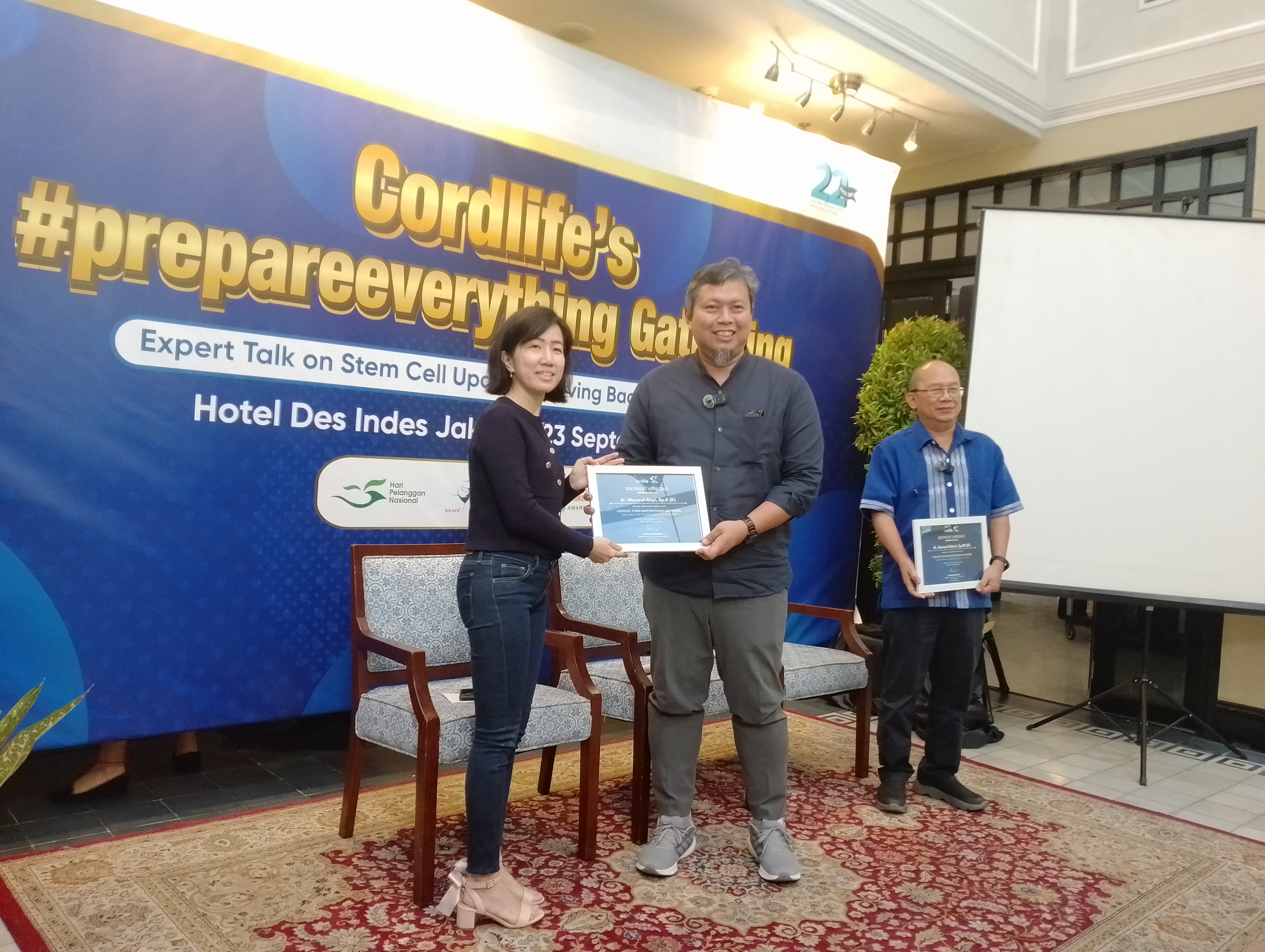 Talkshow yang diselenggaranan Cordlife Persada yang membahas terapi sel punca untuk pengobatan leukimia, Sabtu (23/9).