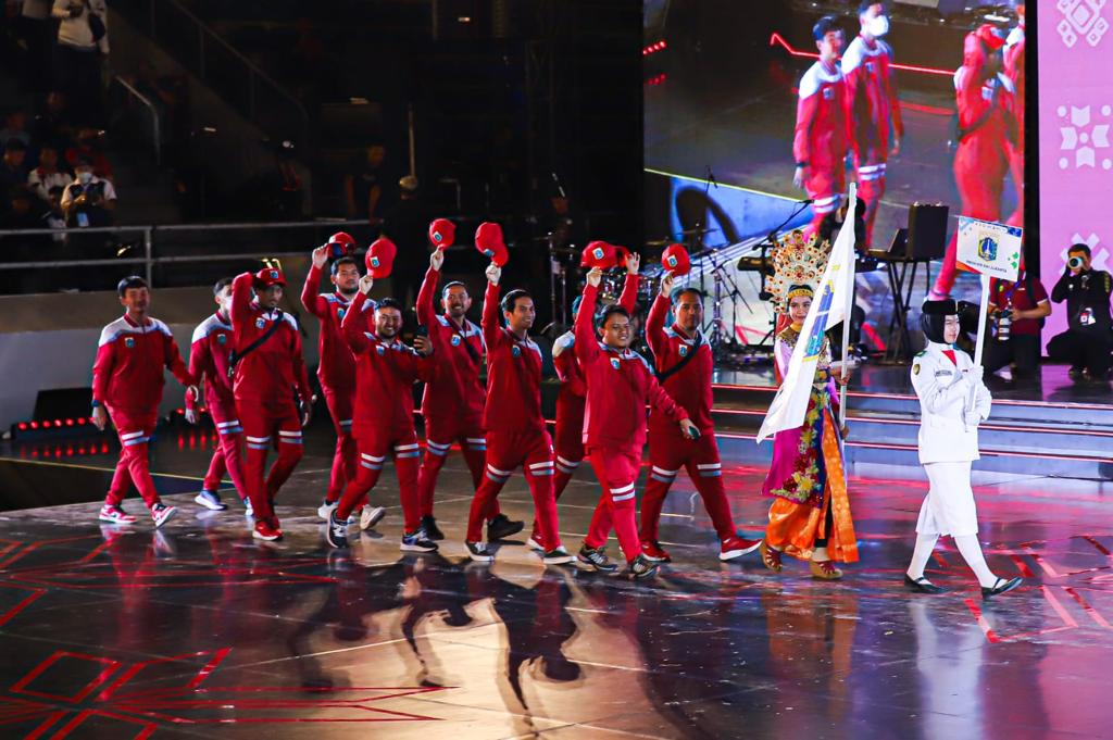 Kontingen DKI Jakarta meraih gelar juara umum Pekan Olahraga Pelajar Nasional (Popnas) VXI di Sumsel.