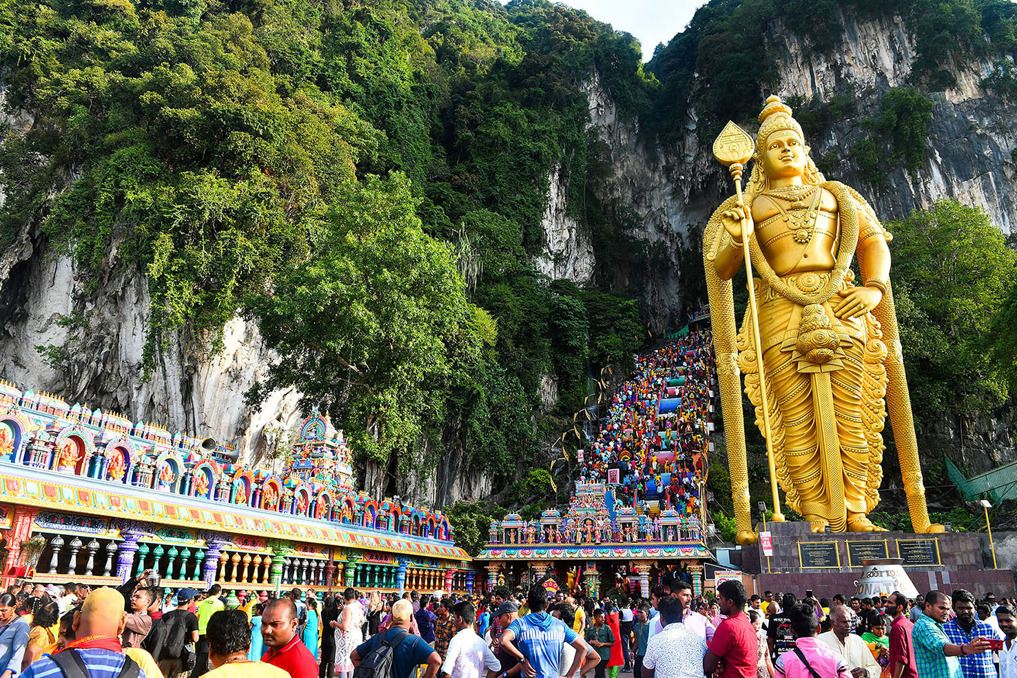 Destinasi wisata Batu Caves di Kuala Lumpur, Malaysia.