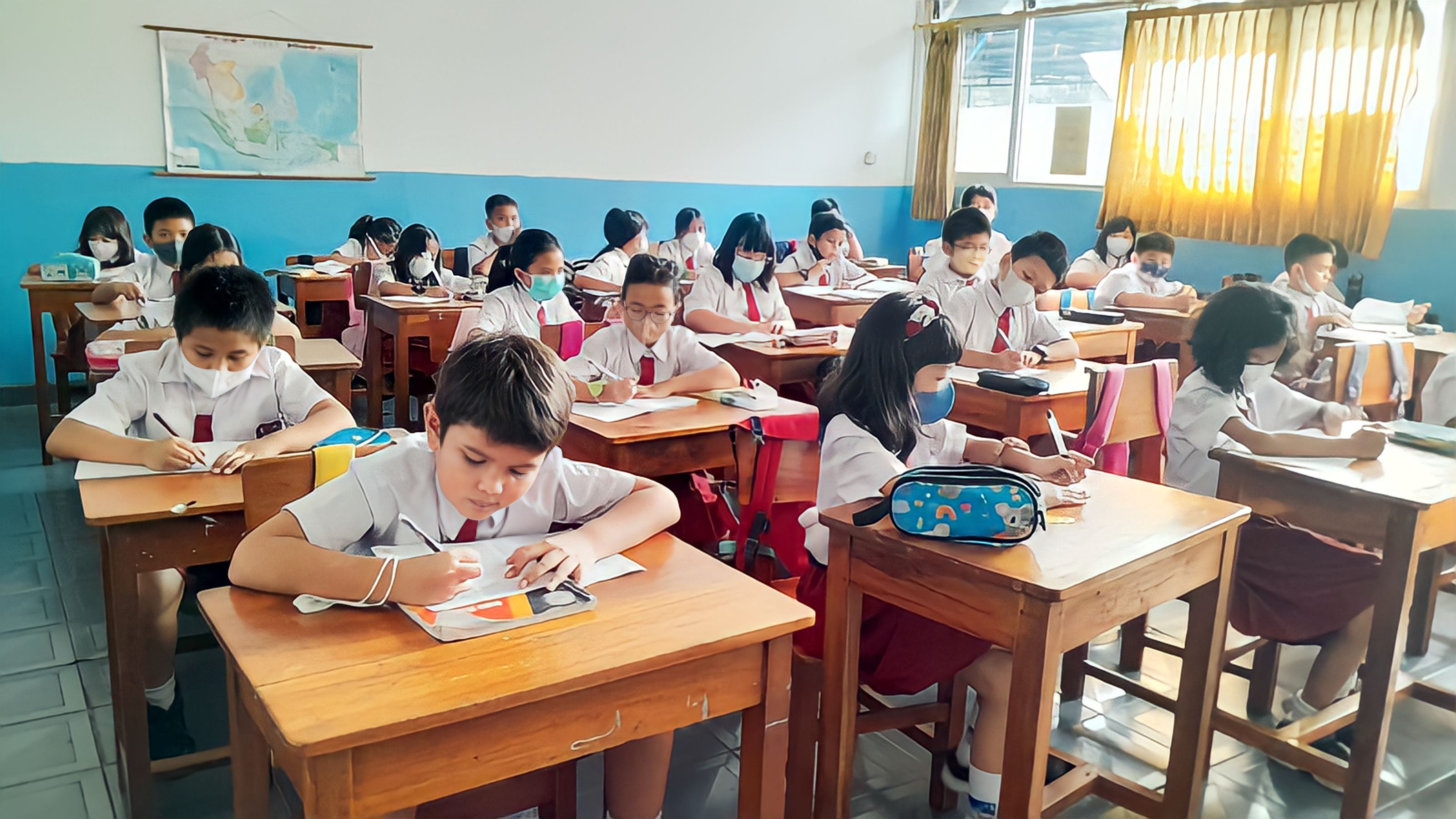 Suasana belajar-mengajar di sekolah