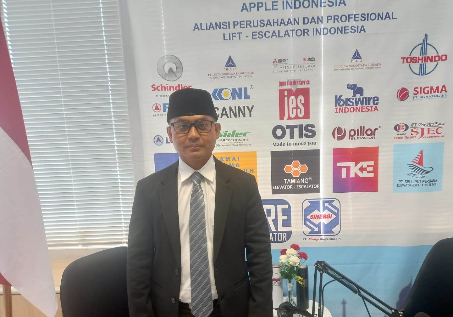 Ketua Umum Aliansi Perusahaan dan Profesional Lift Eskalator (APPLE) Indonesia Nanang Komara