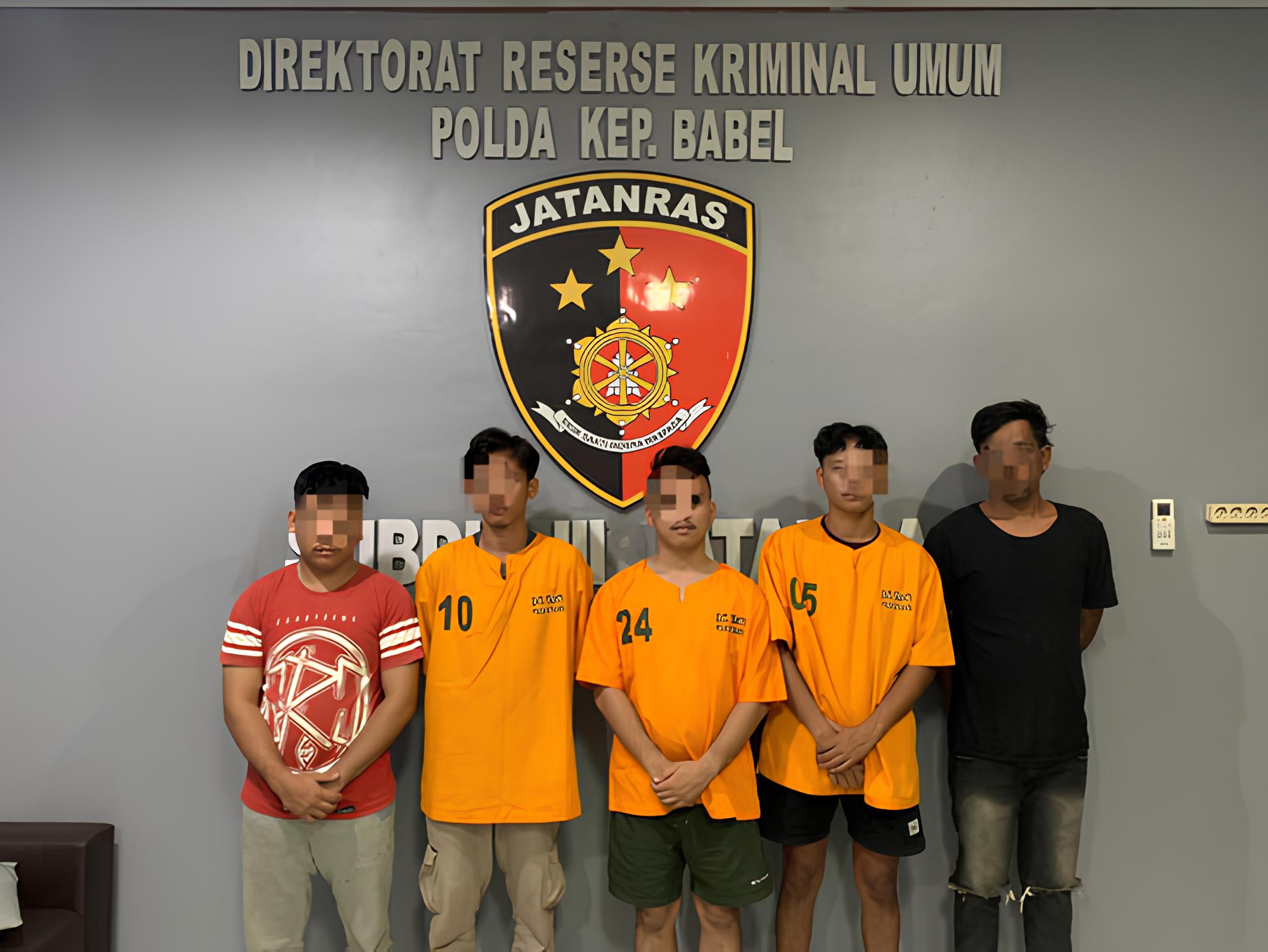 Lima pemuda di Kabupaten Bangka ditangkap polisi karena mencuri kabel internet.