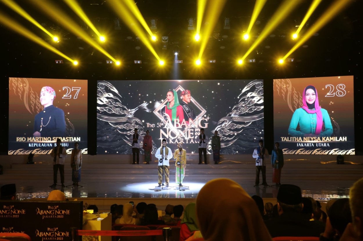 Malam Final Pemilihan Abang None Jakarta Tahun 2023, di Ciputra Artpreneur, Jakarta Selatan, pada Kamis (7/9).